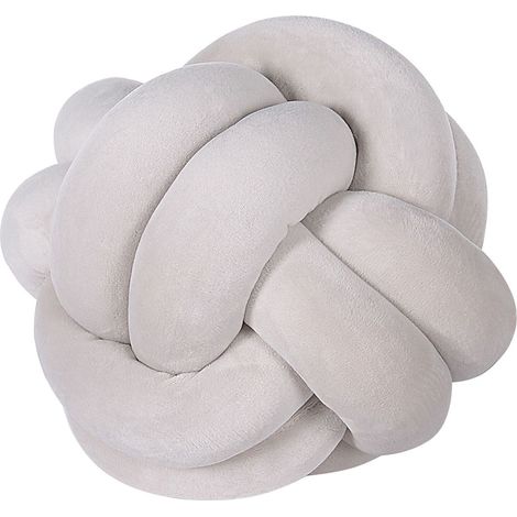 Dekokissen MALNI Samtstoff 20 x 20 cm Hellgrau Ohne Muster