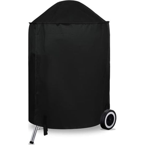 Housse ronde pour barbecue de 57 cm de diamètre, imperméable et en tissu Oxford 420D (Ø 71 x 68 cm), sans poignée. (1/4)