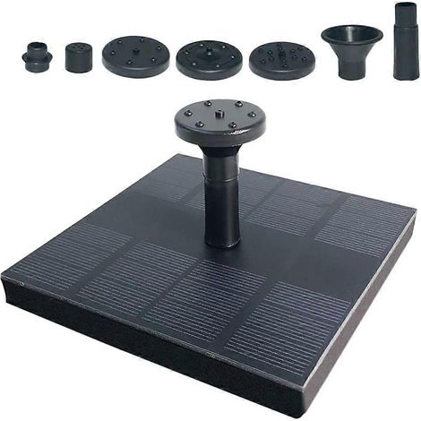 Pompe à eau solaire sans fil pour fontaine (1 unité), pompe à eau solaire pour bassin, décoration de fontaine solaire, pompe à eau pour fontaine, pompe à eau à panneau solaire, piscine (1/5)