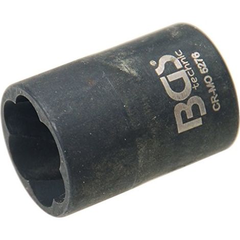 BGS Spiral-Profil-Steckschlüssel-Einsatz / Schraubenausdreher Antrieb Innenvierkant 10 mm (3/8") SW 16 mm - 5276