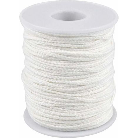 Kerzendocht, 1 Rolle, 61 Meter, Baumwolle, Ersatzdocht, geeignet für Laternenhalter und Öllampen zur Herstellung von handgefertigten Kerzen. (1/3)