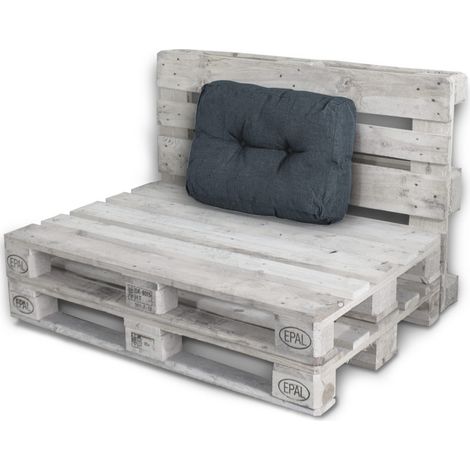 Palettenkissen Palettenauflagen Sitzkissen Rückenlehne Kissen Palette Polster Sofa Couch Dunkelgrau - Seitenkissen