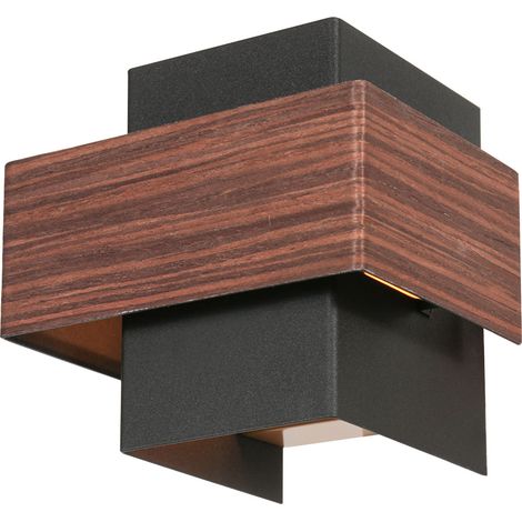 Steinhauer - wandleuchte - Muro - holz schwarz - metall - G9 - (1/4)