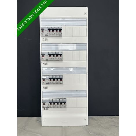 Tableau électrique 4 rangée assemblé par Elec discount avec composant Legrand : 2ID632ID40