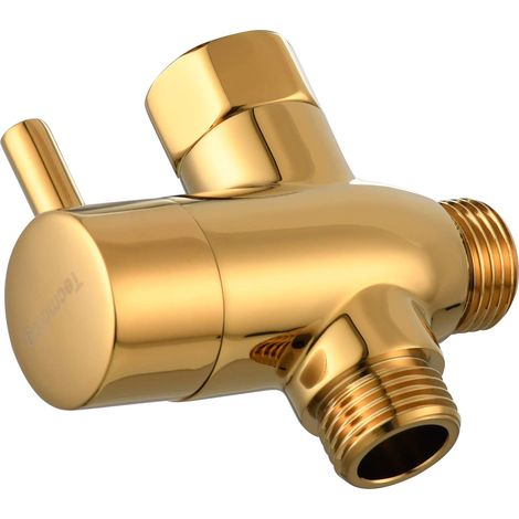 Robinet de douche 3 voies 1/2" laiton vanne d'arrêt de douche adaptateur T pour douchette à main Titangold (1/5)
