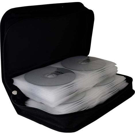 Custodia per CD MediaRange 96 CD/DVD/Blu-ray Nylon Nero 1 pz. (L x A x P) 28.9 x 8.8 x 16.8 mm BOX55 (1/2)