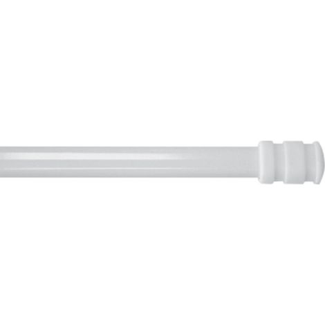 Paris Prix – Tringle à rideau extensible ovale 80-140 cm – Métal blanc – Embouts fantaisie – Pour espaces modernes