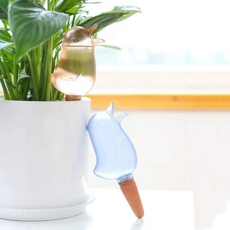 2 Pcs Oiseau Forme Automatique Irrigation Goutte À Goutte Système De Commande de Libération Lente Arrosage Goutte À Goutte (Rouge) (1/5)