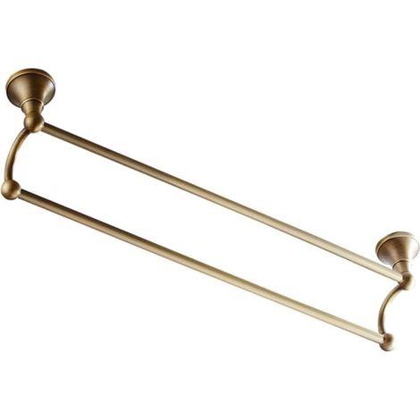 Porte-serviettes double générique pour salle de bain, en laiton, grand (1/5)