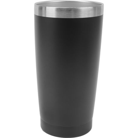 590 ml (20 oz) Edelstahl-Isolierbecher – Hält Getränke heiß und kalt – Schwarze Edelstahl-Isolierflasche (1/4)