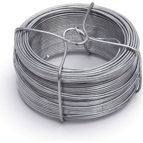 Fil de fer - 1 rouleau - 50 mètres - 1,88 mm - fil de ligature - acier galvanisé (1/2)