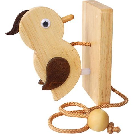 Sonnettes de porte décoratives, sonnette murale en forme d'oiseau, sonnette pic-vert, carillon en bois, décorations de porte (1/5)