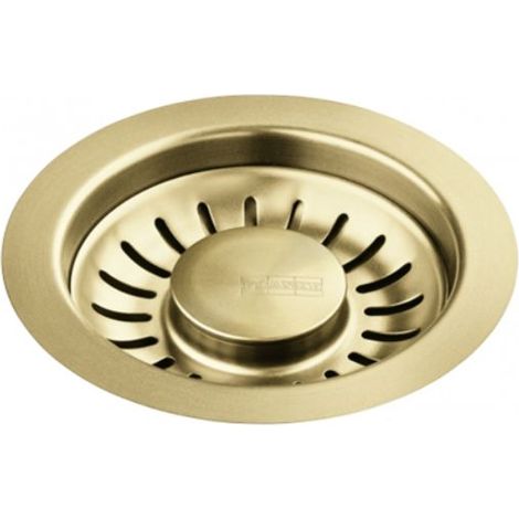 Franke – Bonde de douche 90mm – Finition PVD Reflet d'Or – Trop-plein rectangulaire – Pour éviers Inox/Fragranite/Tectonite