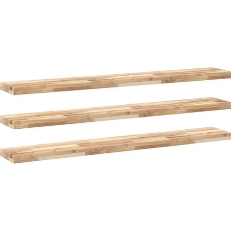 Étagères murales 3 pcs,Étagère flottante 160x20x4 cm acacia massif non traité CFW14653 (1/5)
