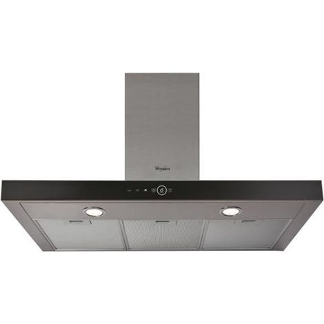 campana de pared decorativa 90cm 69db 713m3/h acero inoxidable/negro - akr759/1ix - whirlpool - (1/5)