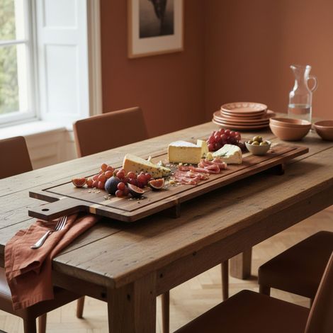 Planche Présentation Sur Pieds - HOME DECO FACTORY - Marron - 100 x 30 cm (1/4)