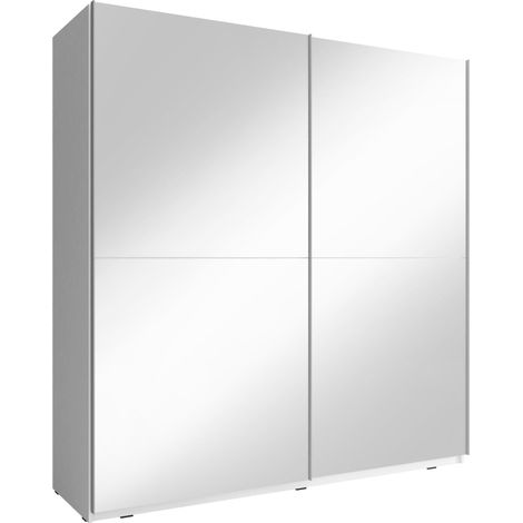MIKA III 150 cm Armadio scorrevole a 2 ante Specchio Bianco Opaco