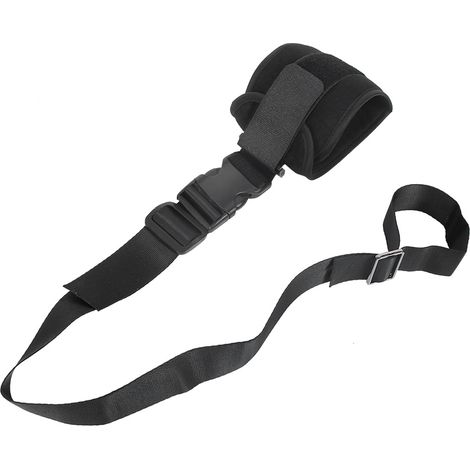 Sangle de contention pour membres de patients âgés, ceinture de fixation poignet-cheville, sangle de contention noire pour membres inférieurs (1/5)