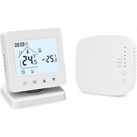 Thermostat WiFi R9 sans fil pour chauffage au sol et chaudière à gaz, RF433, USB/pile, appairage 1 à 1 (1/5)
