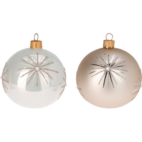Palline per albero di Natale, in Vetro, con glitter, da Ø 8 mm, 12 pezzi (1/3)