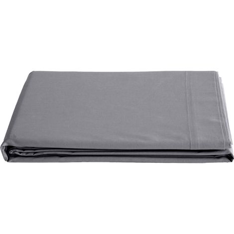 Drap plat uni percale de coton MANOIR 270x300 cm (1/5)