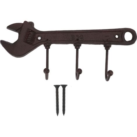 Styles Industriels Vintage Clé Marteau Fonte Mur Métal Patère Porte-chapeau (1/5)