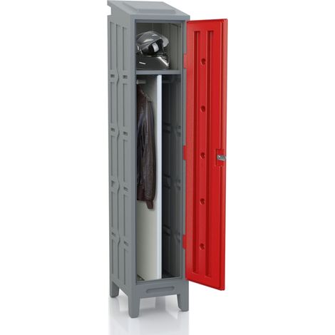 PROVOST - Vestiaire plastique PEHD rouge - Armoire de changement industrie salissante