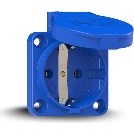 PCE1050B Recessed Socket 50 x 50 IP54 – Blue Earth Socket (1/5)
