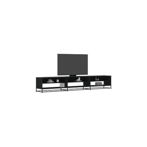 Meuble TV noir 270x40x46 bois d'ingénierie (1/5)