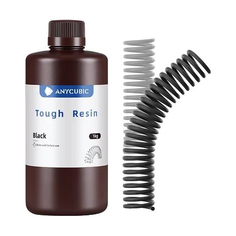 Resina para impresión 3D, alta resistencia, impresión de precisión, 1 kg, color negro. (1/2)