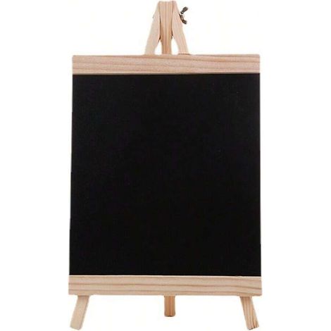 Freistehende Holztafel für Hochzeitsgrüße, Bürotafel (29 x 16 x 2 cm, Schwarz)