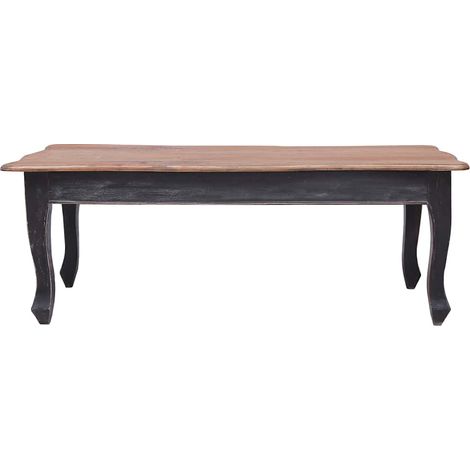 Maison Exclusive - Couchtisch Schwarz 120 x 60 x 45 cm Massivholz (1/5)