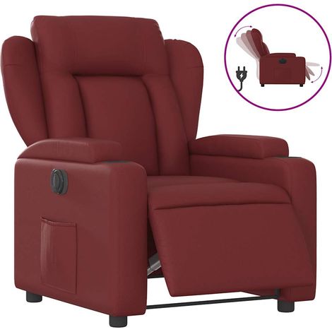 Maison Exclusive - Relaxsessel Elektrisch Weinrot Kunstleder