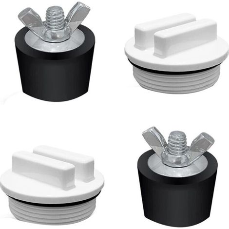 Bouchons D'hivernage Piscine 2 Pouces Avec Adaptateur 1,5 Pouce Fileté En Caoutchouc Expansion 2 Pièces