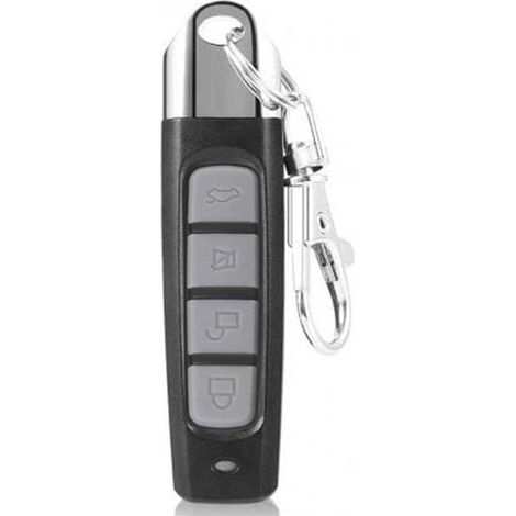 Télécommande universelle pour porte de garage 433 MHz- cloneur d'alarme de voiture- bouton de verrouillage gris pour porte à enroulement. (1/4)