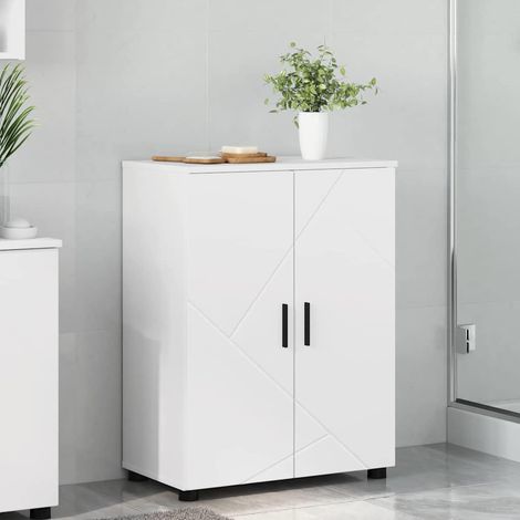 vidaXL Bathroom Cabinet White 60 x 35 x 80 cm Engineered wood & Metal (1/5)