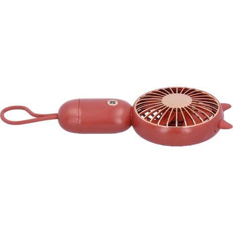 Tragbarer Mini-USB-Ventilator, leise, handlich, für Schule, Outdoor, Büro, Zuhause, Farbe: Jujube-Rot (1/5)