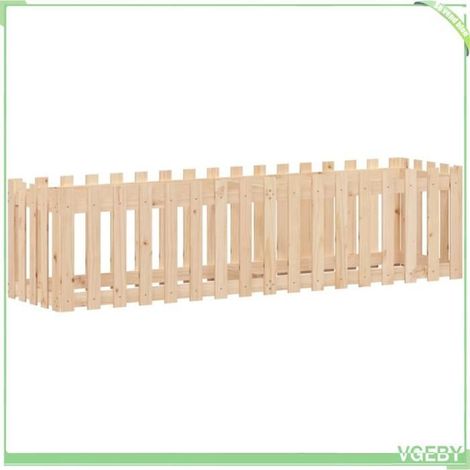 Lit surélevé de jardin - FAFEICY - 832507 - Bois de pin massif - 200x50x50 cm - Non traité (1/5)