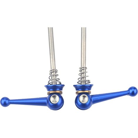 2 Pièces Axes Rapides en Titane Allégé pour Vélos de Route et VTT, Accessoires Cyclisme (Bleu) (1/4)