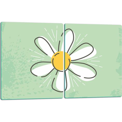 TAGLIERE IN VETRO 2x40x52 FIORI (1/5)