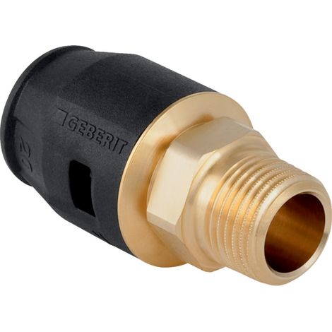 GEBERIT Pushfit Raccordo Diritto Maschio Ottone Ø16X1/2"M - 650.551.00.1