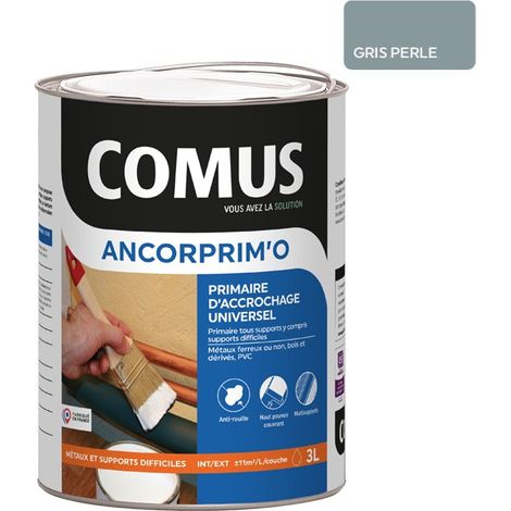 ANCORPRIM'O GRIS PERLE 3L - Primaire d'accrochage universel polyperformant en phase aqueuse - COMUS