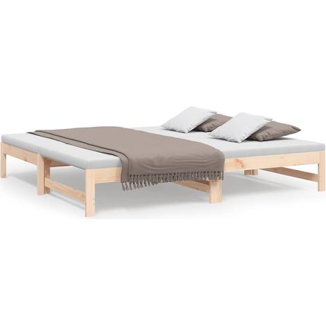 Maison Exclusive - Dormeuse Estraibile 2x(75x190) cm Legno Massello di Pino (1/5)