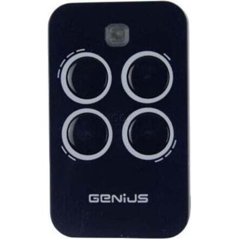 Genius – Télécommande 4 canaux 433,92 MHz – Émetteur ergonomique pour motorisations – Système à code tournant – 6100334 - 433mhz