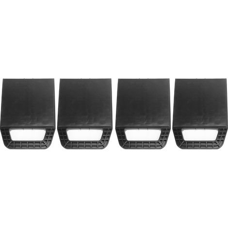 Lot de 4 cales antidérapantes et résistantes aux intempéries pour crics de camping-car, caravane et remorque, empêchant leur enfoncement et servant de blocs de mise à niveau. Couleur : noir. (1/5)