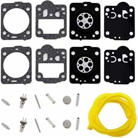 Ensemble de 2 membranes de carburateur avec tuyau pour tronçonneuses Husqvarna 235, 236, 240, remplaçant Zama RB-149, C1T-EL41A, C1T-W33, C1T-W33A, C1T-W33B et C1T-W33C. (1/4)