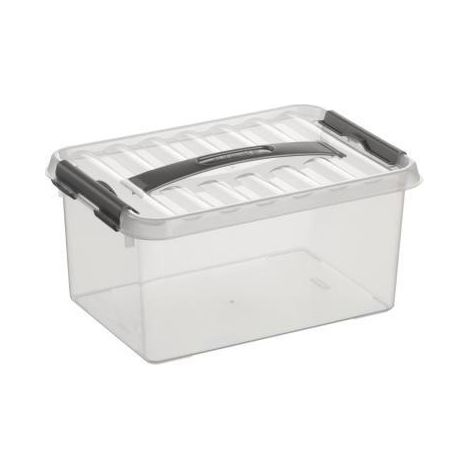 Sunware Aufbewahrungsbox Q-Line mit Deckel 30 x 20 cm 6 L transparent Boxen, Körbchen & Kisten (1/3)