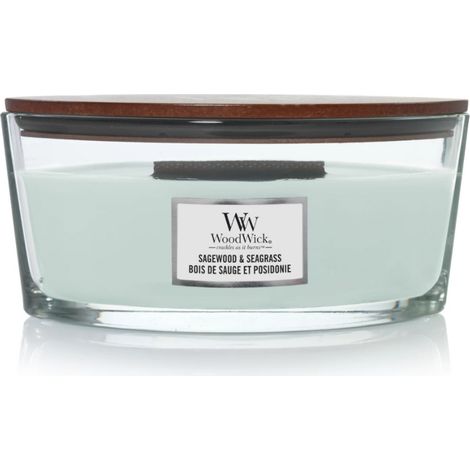 WoodWick Sagewood Seagrass Bougie Parfumée Bleu (1/2)