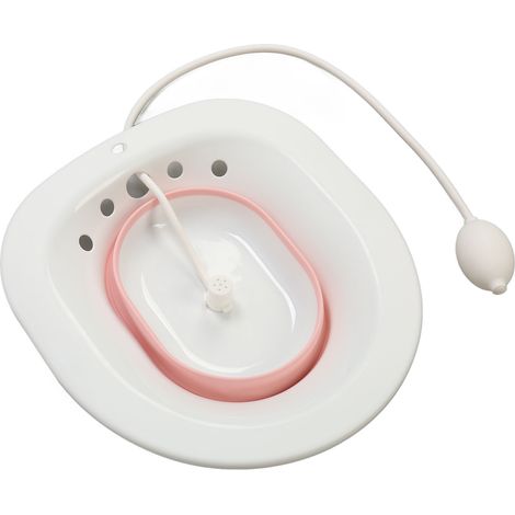 Baignoire de siège pliable multifonction en PP et silicone, siège de toilette pour soins hémorroïdes et post-partum, santé des femmes enceintes, rose (1/5)