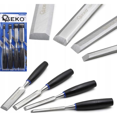 Oberflächenwerkzeuge geko wood chisels set ergonomische Griffe vibrationsdämpfend (1/3)